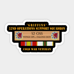 52nd Operations Support Squadron Panel - Griffins w COLD SVC Sticker